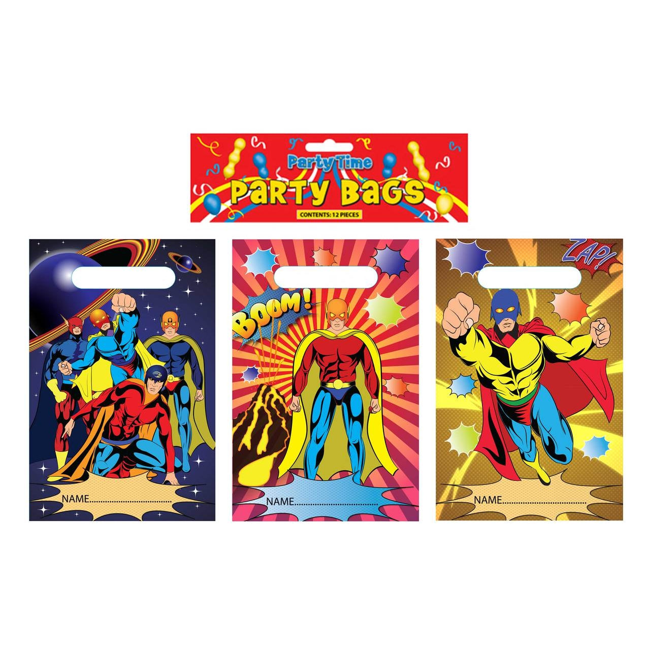 Pack of 12 Superhero Design Party Bags {DC}