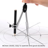 Two Layers Zinc Alloy Compasses with Ruler Math Set