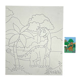 25 x 30cm Pre Drawn Outline Canvas Paint For Kids