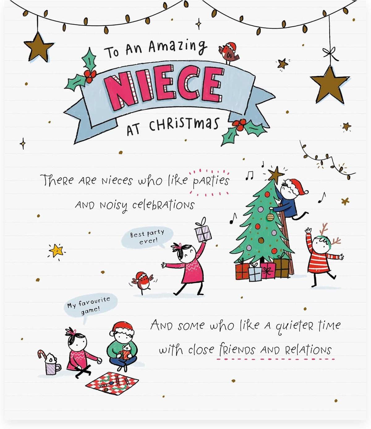 Oodles Design Niece Christmas Card