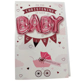 On the Christening of your Baby Girl Balloon Boutique Greeting Card