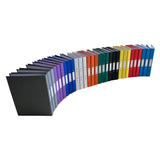 Pack of 10 A4 Assorted Colour Paper Over Board Ring Binders by Janrax