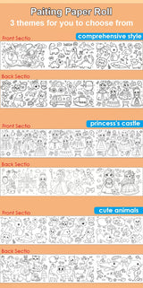 Doodling Height Chart Sticker And Picture Scroll with Removable Glue
