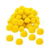 Pack of 50 Yellow Pom Poms 1.5cm – Soft Fluffy Craft Balls