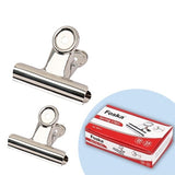 Pack of 12 Metal 63mm Spring Binding Grip Clips