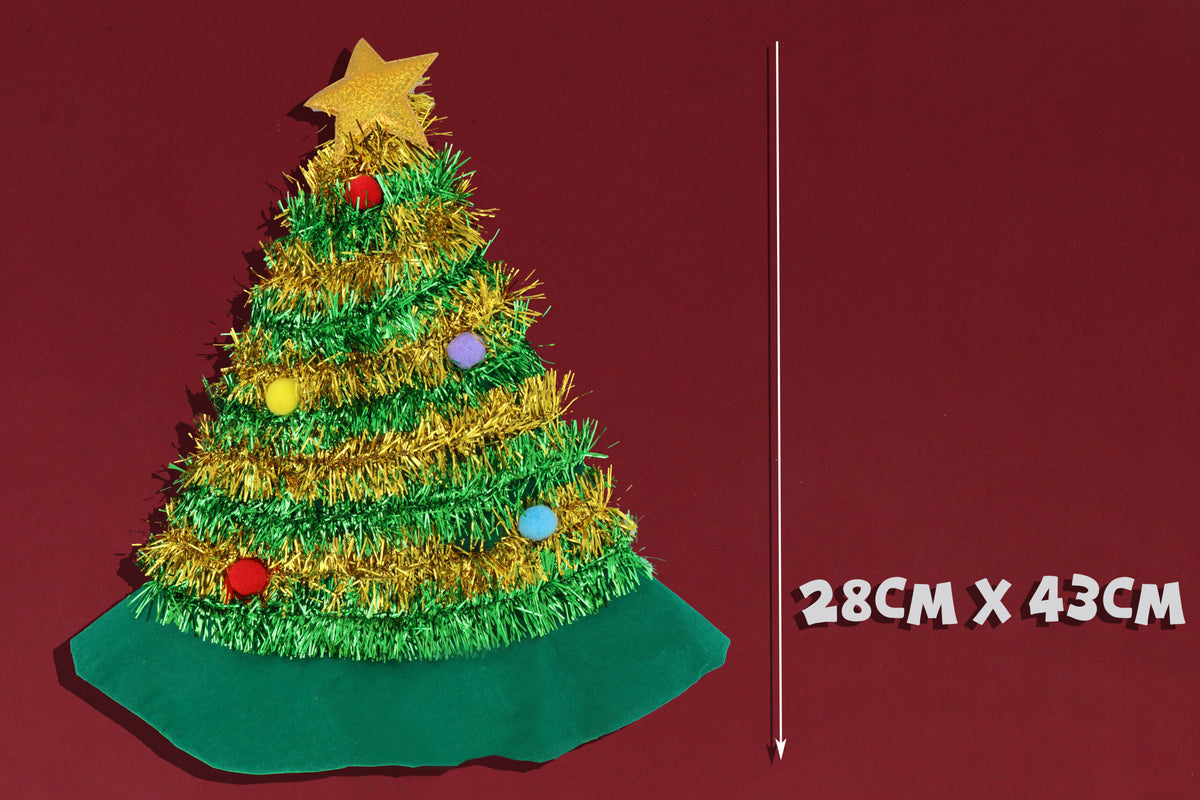 Christmas Tree Design Adult Hat with Star