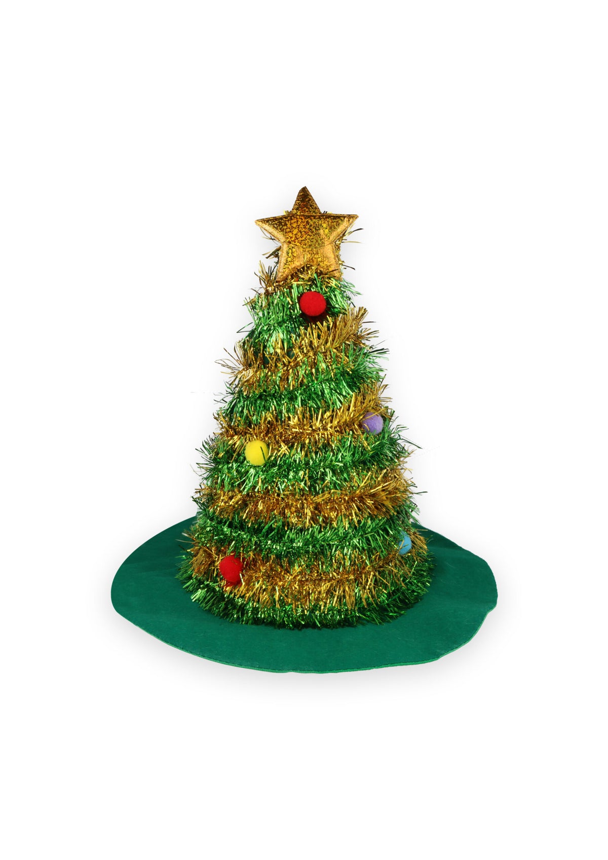 Christmas Tree Design Adult Hat with Star