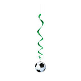 Pack of 3 26" 3D Football Soccer Hanging Swirl Decorations