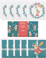 Multipack of 10 Cute Boofle Design Christmas Cards With Envelopes