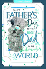 Bear With Trophy Best Dad 3D Father's Day Card