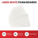 Pack of 5 A1 10mm Linen White Foam Boards – 594 x 841mm