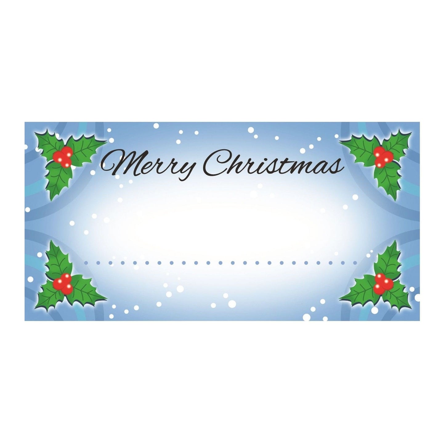Pack of 50 Light Christmas Holly Leaf Berries Design Table Place Cards {DC}