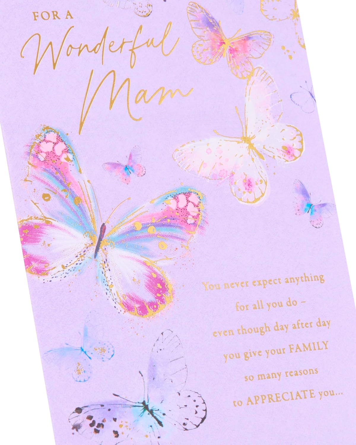 Butterflies Design For Mam Mother's Day Card