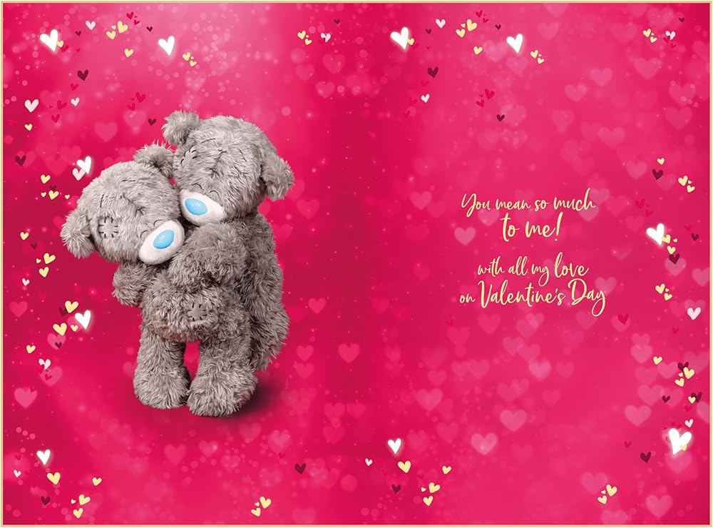 Bears Stood Embracing Luxury 3D Keepsake Valentine's Day Card {DC}