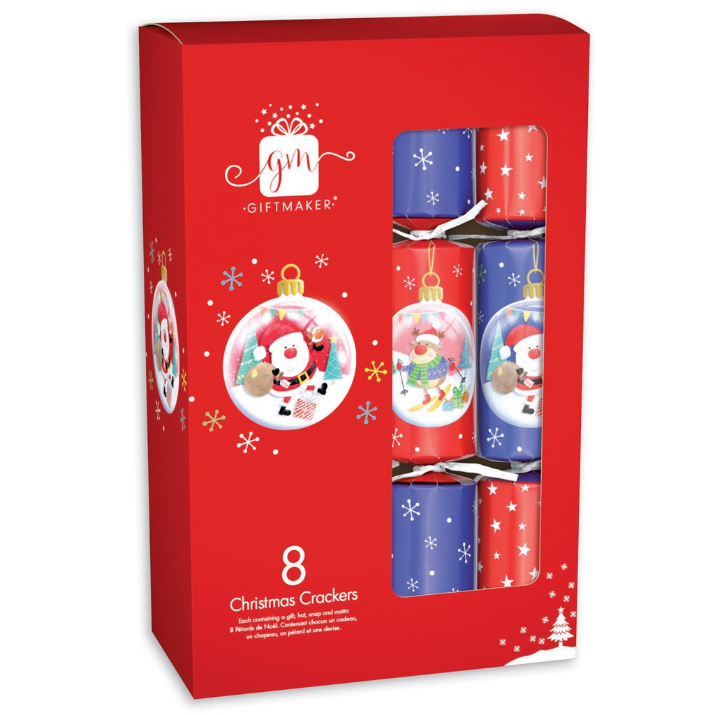 Pack of 8 12" Novelty Family Christmas Dinner Crackers