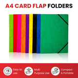 A4 Orange Card 3 Flap Folder With Elastic Closure