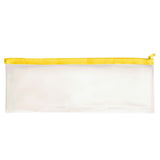 Janrax 13x5" Yellow Zip Clear Exam Pencil Case
