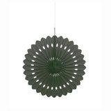 Black Solid 16" Tissue Paper Fan