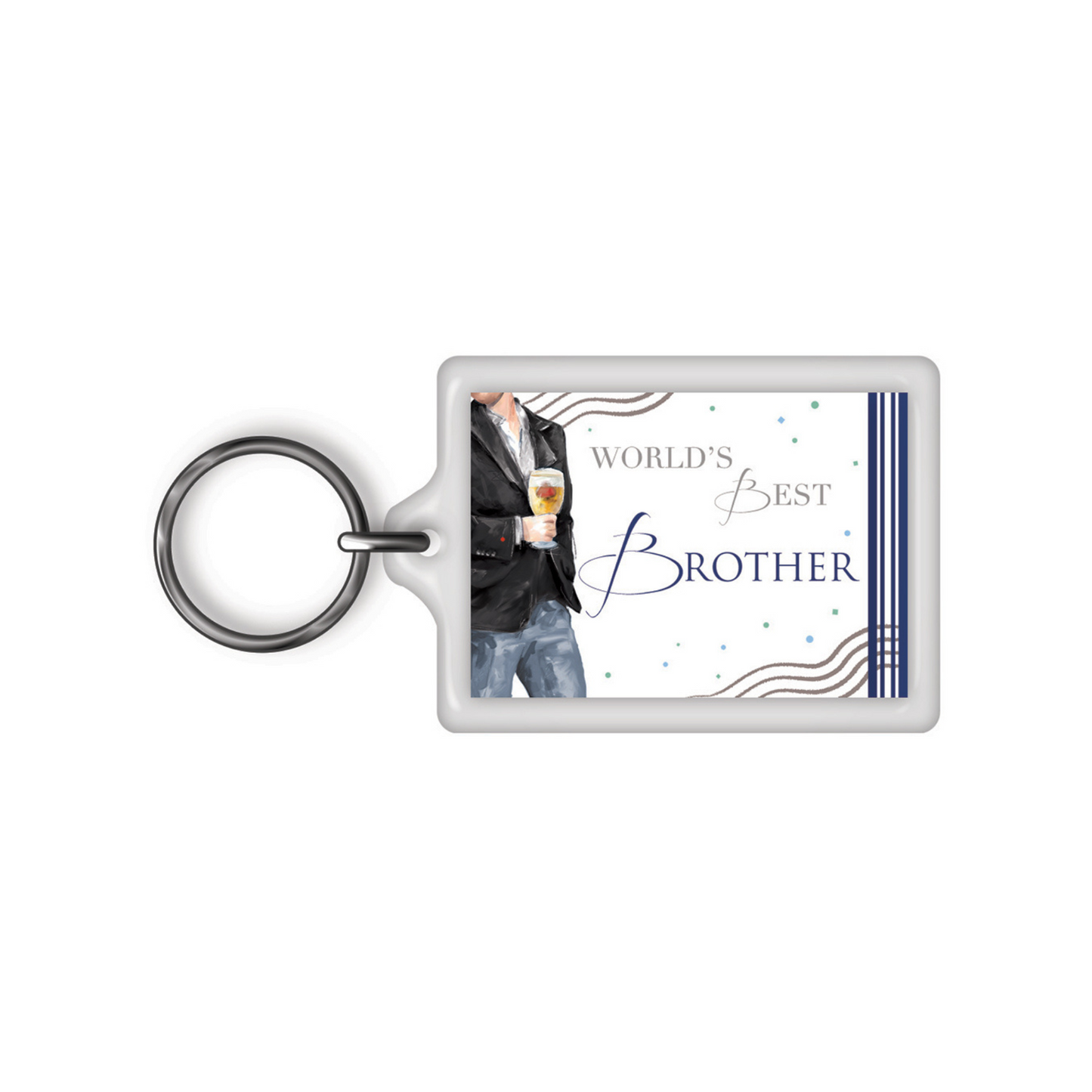 World's Best Brother Celebrity Style Keyring