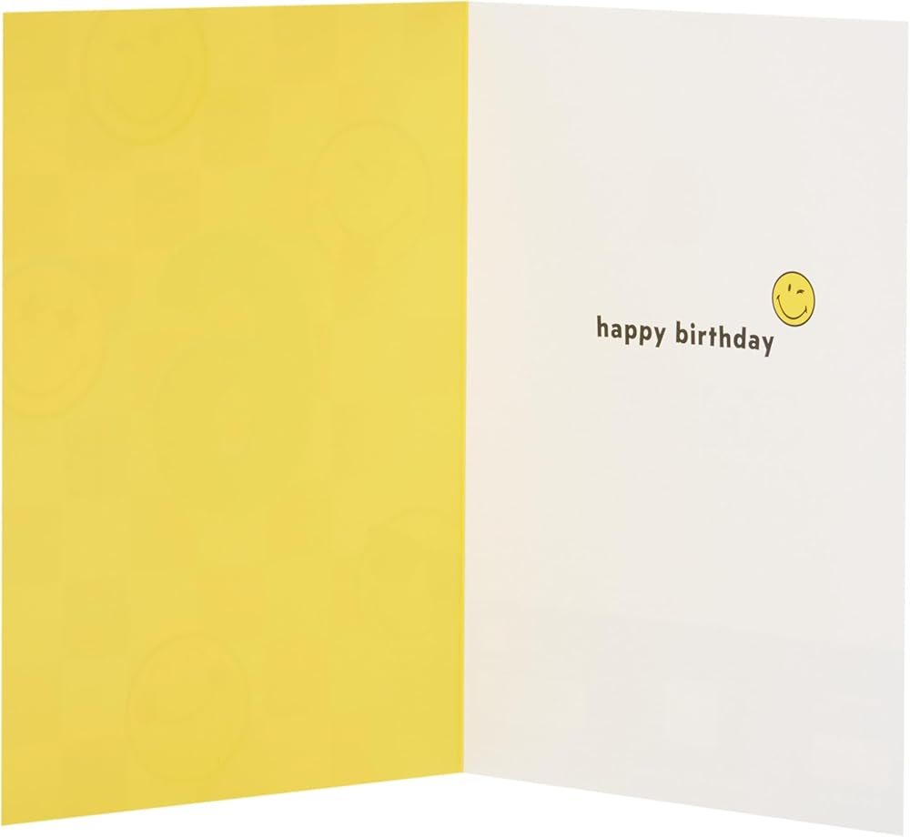 6th Birthday Card Smiley Silver Foil Design 