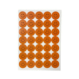 Pack of 420 Orange Smile Face 24mm Self-Adhesive Labels