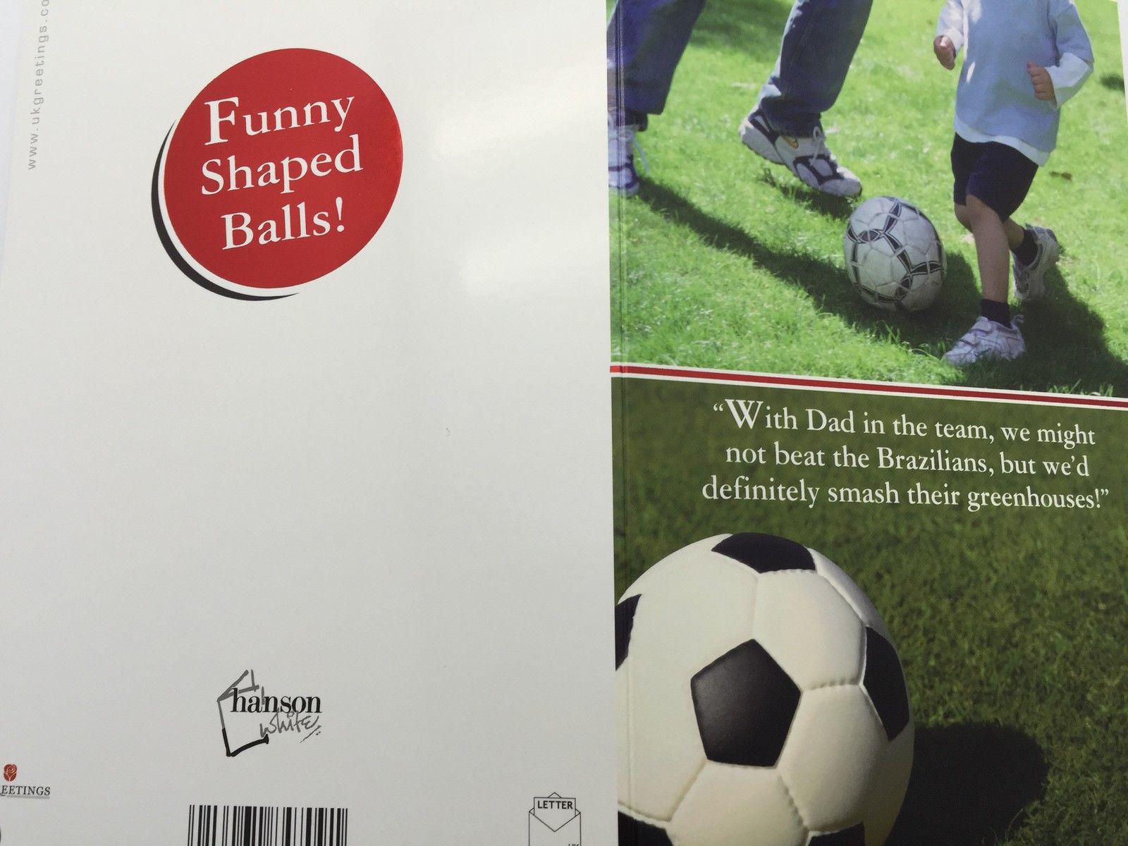 Funny Shaped Balls With Dad Father's Day Greeting Card 