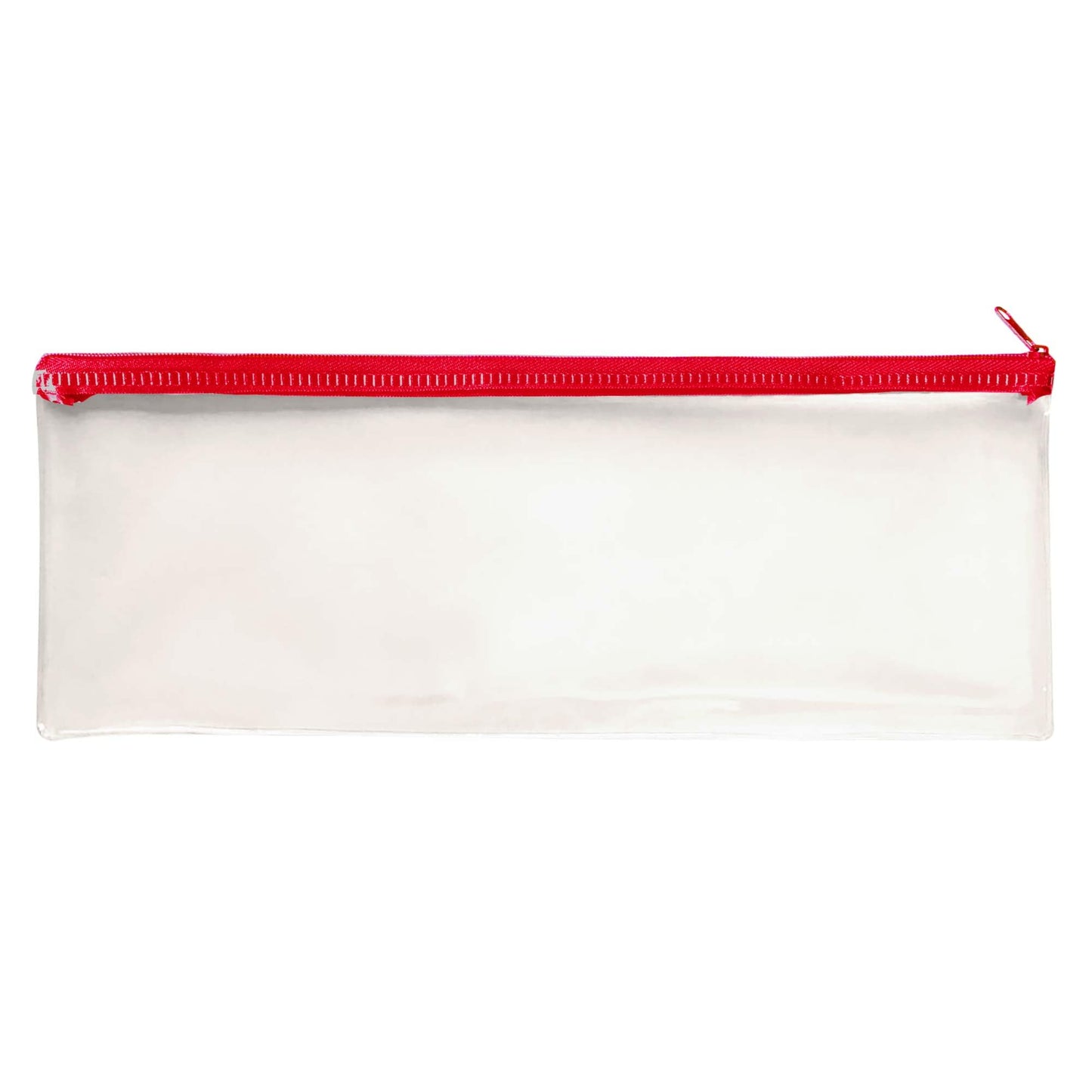 Janrax 13x5" Green Zip Clear Exam Pencil Case