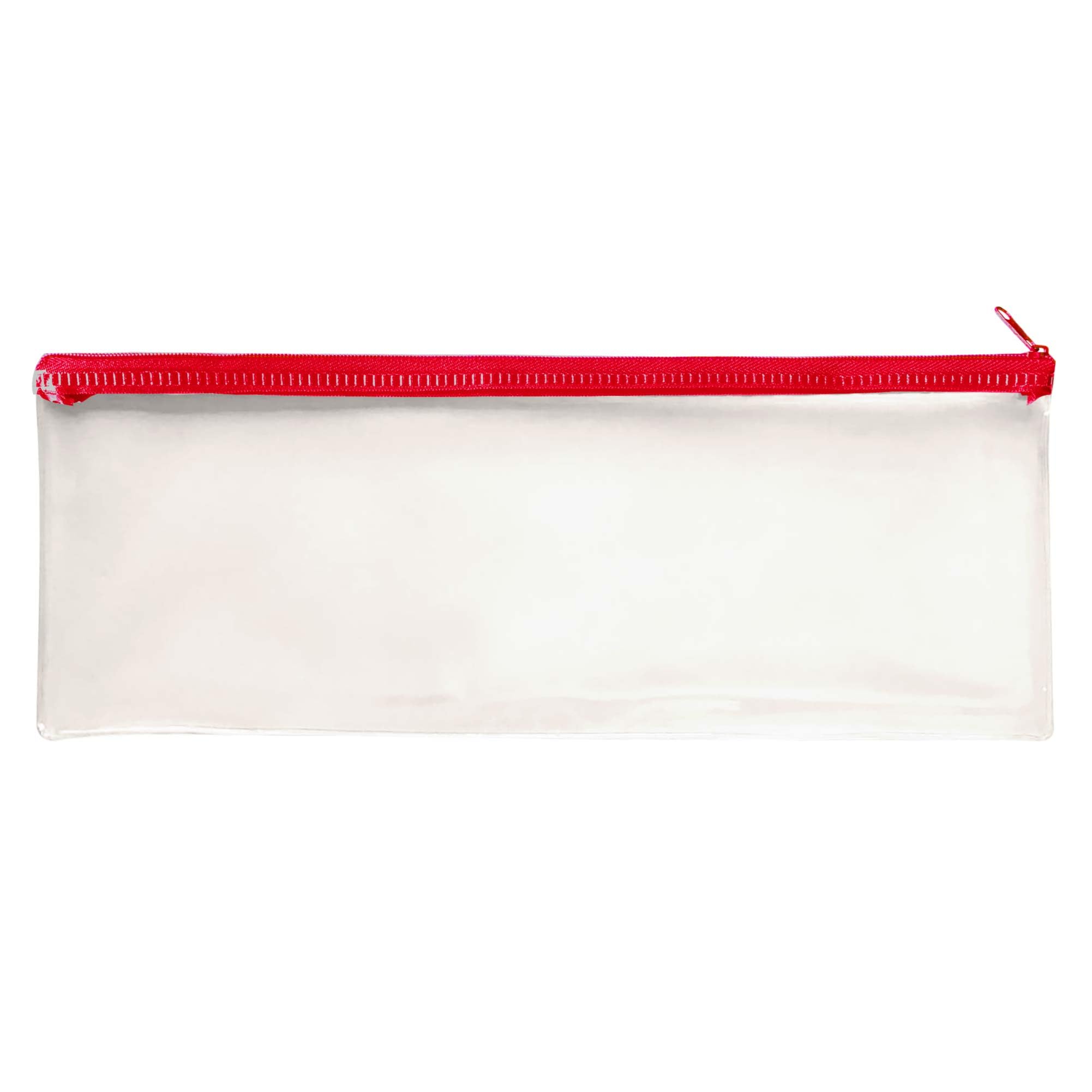 Janrax 13x5" Green Zip Clear Exam Pencil Case