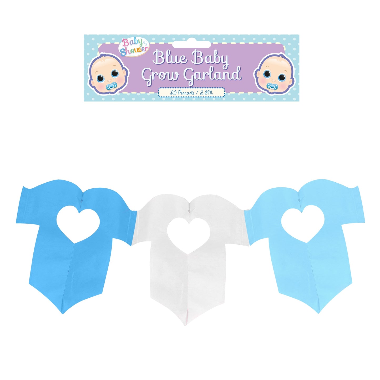 Decoration Garland Baby Grow Blue 2.6m Banner {DC}