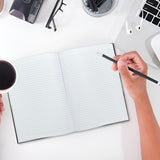 A5 160 Pages 8mm Ruled Green Casebound Notebook
