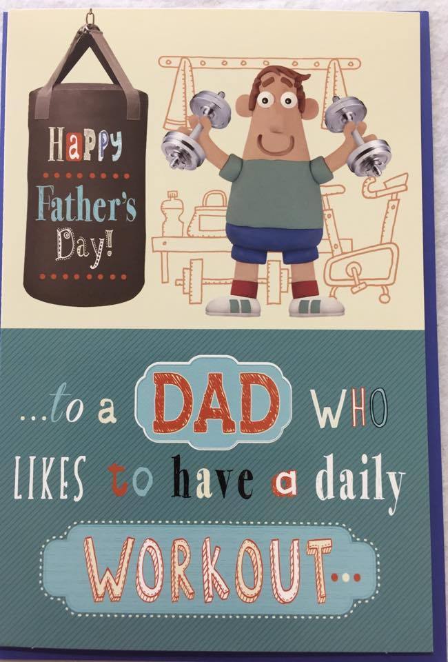Happy Father's Day Humour Dad Workout Greeting Card 
