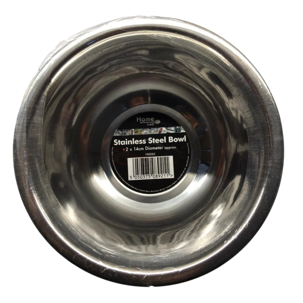 Pack of 2 Stainless Steel Bowls {DC}