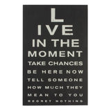 New View Eye Chart Plaque - Live in the Moment