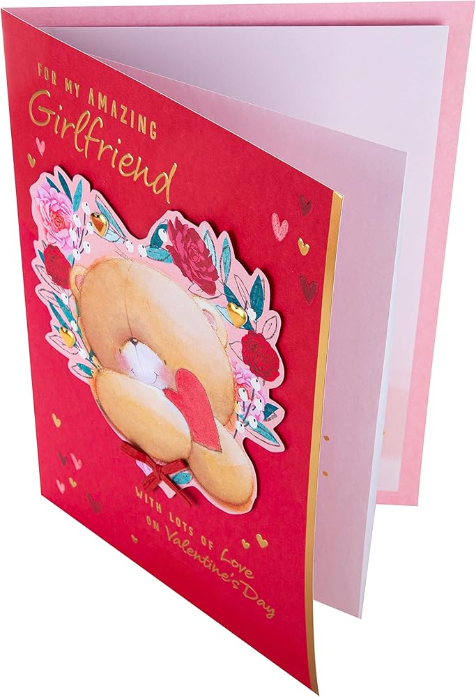 Forever Friends Design Girlfriend Luxury Valentine's Day Card with Gift Box