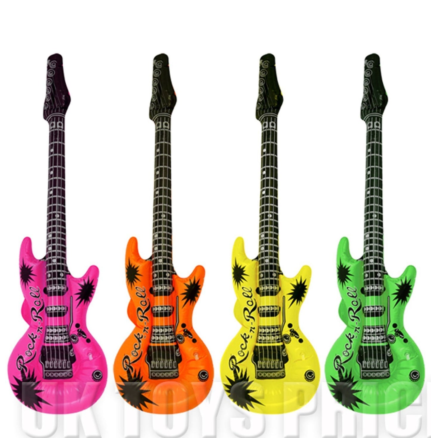 Inflatable Neon Colour Guitar 106cm