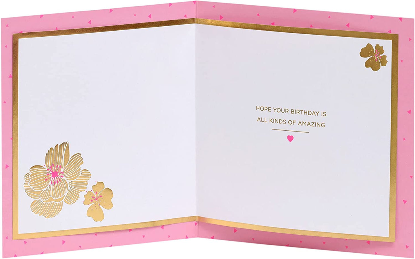 Pink Flower Design Mum Birthday Card With Envelope {DC}