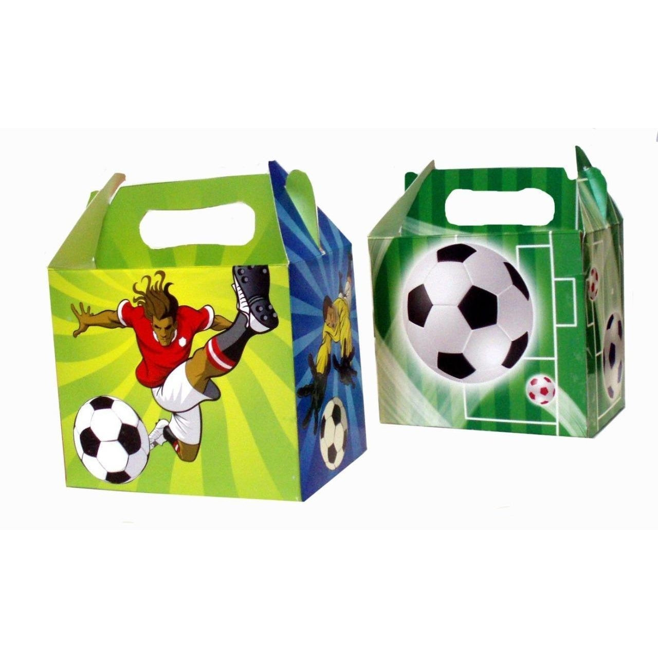 Pack of 6 Party Time Football Lunch Boxes {DC}