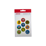 Pack of 27 Motivational Animals 24mm Round Self-Adhesive Labels