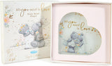 Me to You Tatty Teddy Glass Heart Plaque Wedding Day Gift Official Collection