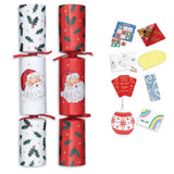 Pack of 8 12" Santa Family Christmas Dinner Crackers