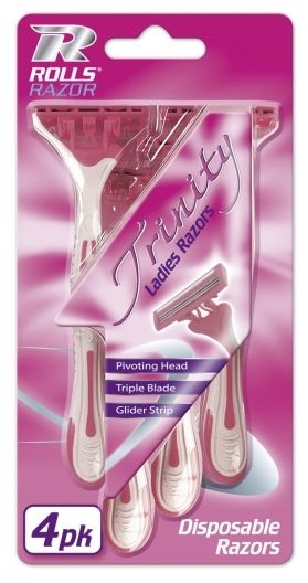 Pack of 4 Trinity Ladies Disposable Razors