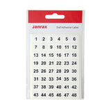 Pack of 144 Black on White 00-99 Number 12x12mm Self Adhesive Labels