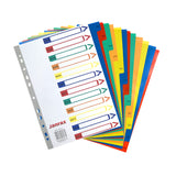A4 Jan - Dec Month Polypropylene Dividers with Reinforced Index Cover