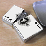 Playing Cards High Ace Card Design Metal Petrol Lighter {DC}