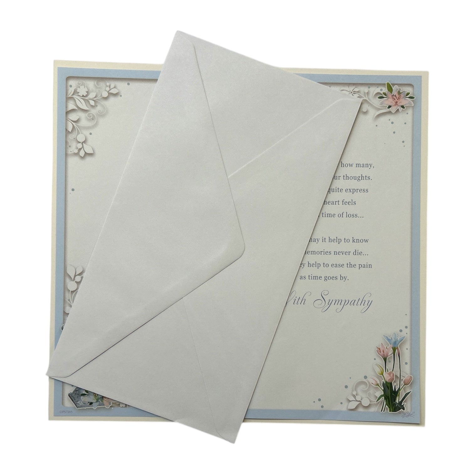 Loss of Grandma Floral Design Sympathy Opacity Card