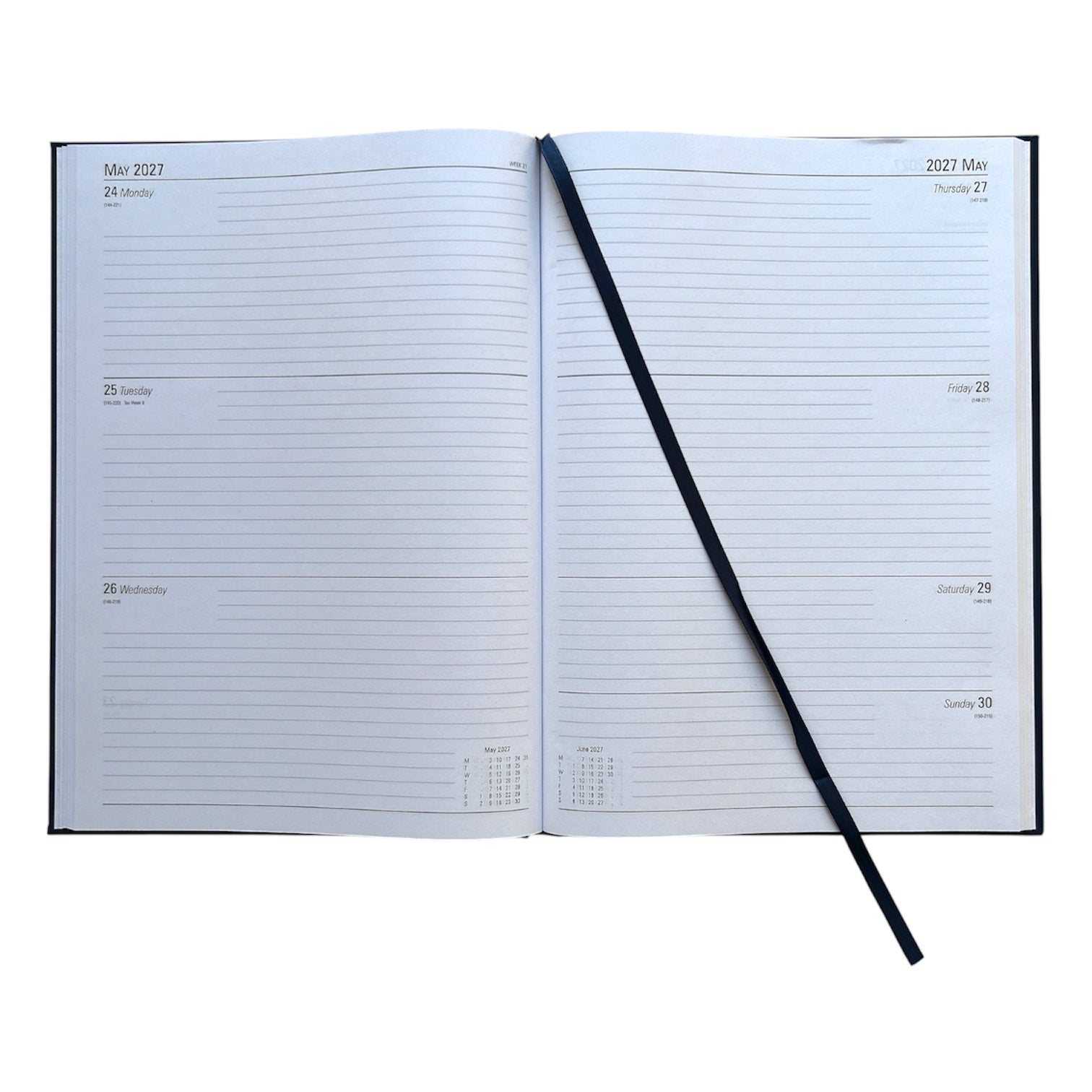 Janrax 2027 A4 Week To View Blue Desk Diary