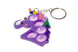 Single Unicorn-Shaped Pop It Keychain