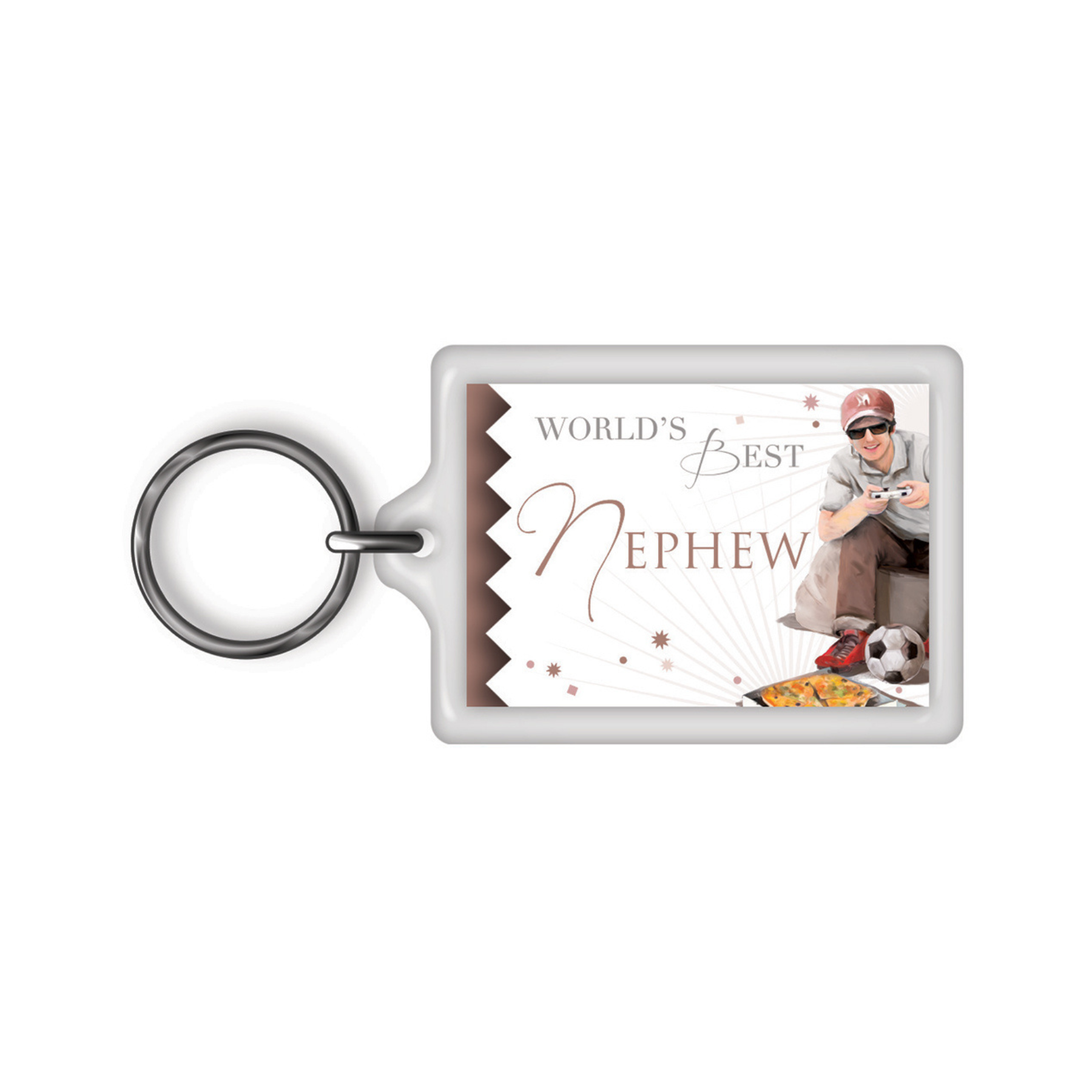 World's Best Nephew Celebrity Style Keyring