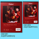 A4 15 Sheets Top Glued Open Oil Painting Pad