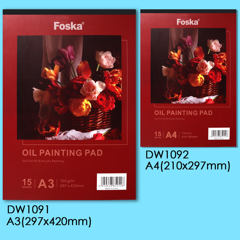 A4 15 Sheets Top Glued Open Oil Painting Pad